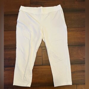 J. Jill Affinity French Terry White Slim Cropped Pants